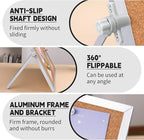 kdafio 11.81"×15.74" Cork Board Bulletin Board, Double Sided Pin Board with Silver Aluminum Border, Desktop Small Cork Board with Stand Suitable for Home, Office, Desk Message Board or Picture Board