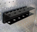 Wall Control Screwdriver Holder Bracket Slotted Metal Pegboard Accessory Slotted Tool Board - Black
