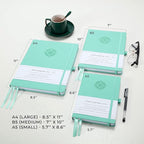 Smart Planner Pro – Medium 10 x 7 inches (B5) – Undated Agenda Daily Planner – Tested & Proven to Achieve Goals & Increase Productivity, Time Management & Happiness with Weekly, Monthly, Gratitude Sections, Back Pocket (Turquoise)