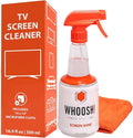 WHOOSH! Pro 16.9 fl oz Refillable TV Screen Cleaner & Microfiber Cloth - Streak-Free Cleaner for Flat Screens, OLED, LCD, Smart TV, Monitors - Non-Toxic, Odorless - Electronics Cleaning Kit