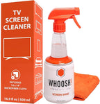 WHOOSH! Pro 16.9 fl oz Refillable TV Screen Cleaner & Microfiber Cloth - Streak-Free Cleaner for Flat Screens, OLED, LCD, Smart TV, Monitors - Non-Toxic, Odorless - Electronics Cleaning Kit