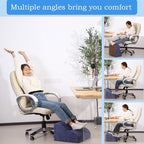 OpyTikar Foot Rest for Under Desk at Work.Multifunctional 3-Tier Foot Stool,with Washable Footrest.for Under Desk,Office Chair Gaming Chair & Sofa,Leg Elevation Pillow,Supports Posture-Light Blue
