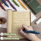 UIXJODO Gel Pens, 6 Pack Gold Retro 0.5mm Black Ink Pens Fine Point Smooth Writing Pens for School Office Supplies, Gifts for Women Girls