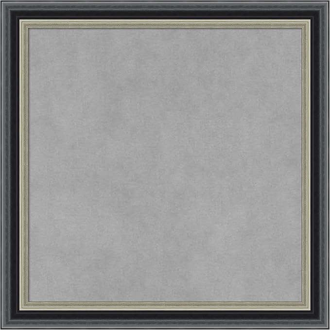 Amanti Art Black Framed Magnetic Board 19x19 Small Vision Board for use with Magnets, 100% Metal Sheet to Display Items as Office Decor or for Home Organization in mudroom, Kitchen or Kids Room