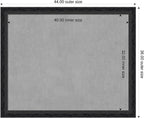 Amanti Art Black Framed Magnetic Board 36x44 X-Large Vision Board for use with Magnets, 100% Metal Sheet to Display Items as Office Decor or for Home Organization in mudroom, Kitchen or Kids Room
