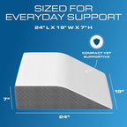 Kolbs Leg Elevation Pillow for After Surgery | Flat Top Bed Wedge Bolster Pillow for Legs | Foot, Knee, Ankle Elevation Post Surgery (Flat Top 7" Height)
