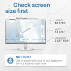 VINTEZ 21.5 Inch 16:9 Privacy Screen for Computer Monitor and Laptop - Anti Glare Protector Film Blue Light Filter Eye Protection - Computer Screen Privacy Shield, [1 Pack]