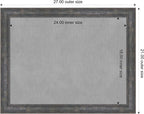 Amanti Art Grey Framed Magnetic Board 21x27 Medium Vision Board for use with Magnets, 100% Metal Sheet to Display Items as Office Decor or for Home Organization in mudroom, Kitchen or Kids Room