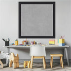 Amanti Art Black Framed Magnetic Board 27x27 Medium Vision Board for use with Magnets, 100% Metal Sheet to Display Items as Office Decor or for Home Organization in mudroom, Kitchen or Kids Room