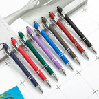 HEYZARDA Personalized Pens with Name Text Logo Custom Ballpoint Pen for Business Office Events with Stylus for Touchscreen 10 Pcs Dark Purple