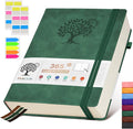 PERCUN A4 Lined Journal Notebook，365 Page Large Leather Journals for Writing Women Men，Hardcover Notebook with 100Gsm Thick Pages for Travel，Work，School，College Ruled, Daily Diary (8.5" x 11.4")