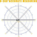 Delgada 12 inch/300mm Digital Angle Finder Tool Stainless Steel Digital Protractor Angle Ruler Finder Tool for Woodworking with Zeroing and Locking Function Battery