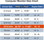 Pozlle 23.8 Inch Computer Privacy Screen Shield [2 Pack] for 16:9 Widescreen Desktop Monitor - Anti-Glare Blue Light Privacy Filter and Anti Spy Privacy Screen Protector Film