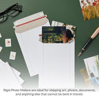 PSBM 100 PCS 7 x 9 Inch White Rigid Photo Mailers, Cardboard Shipping Envelopes, Mailers for Shipping Photos, CDs, Documents, Catalogue, Or any Flat Object