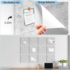 Baysola Large Cork Boards for Walls – 48" x 36" Self Adhesive Felt Wall Tiles, Ideal for Office Wall Organizing Bulletin Board, Easy to Install Cork Boards Felt Board