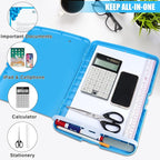 Blue Clipboard with Storage,TFDLCG zm Clip Boards 8.5x11 with Pen Holder,Nursing Clipboards Case Heavy Duty,A4 Letter Size Contractor Clipboard for Office, School and Home