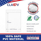 Claev Flexible and Tear Resistant Vertical 4x6 Passport & Card Holders (4x6 Extra Large (XXL), 100 Pack), Clear Zipperless ID Plastic Name Card Badge Holders for Travel, Conferences, Conventions