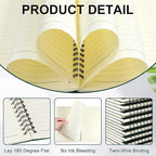 Yahenda Spiral Notebook Bulk A5 Journal Lined 8.3'' x 5.5'' Writing Composition Paper Small Notepad Subject Notebook for Students Office Business Back to School Supplies(Deep Green,18 Pcs)