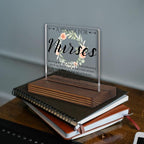 Nurse Prayer Desk Decor Sign, Christian Inspirational Gift for Nurses Graduation Birthday Christmas, Faith-Based Office Thank You Gift for RN LPN NP Medical Staff PA118