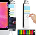 2pcs Office Desk Accessories Monitor Memo Board Computer Message Board Office Supplies for Women Men Computer Sticky Note Holder Home Desktop Message Office Decor (Bear Monitor Memo Pad with Pen)