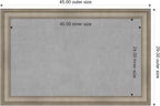 Amanti Art Silver Framed Magnetic Board 29x45 Large Vision Board for use with Magnets, 100% Metal Sheet to Display Items as Office Decor or for Home Organization in mudroom, Kitchen or Kids Room