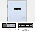 Break Room Sign - Premium Durable Acrylic Material, Super Strong Adhesive, Quick Installation, Suitable for Your Home and Business (9x3 Inches, Black)