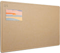 Bulletin Board, 36 x 24 inches Felt Board - Decorative Pin Board, Cork Board Alternative for Wall, 3' x 2' Foldable Picture Board Self-Adhesive Vision Board with 20 Pushpins - Desert Brown