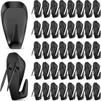 LEIFIDE Cubicle Hooks Fabric Panel Wall Hooks Cubicle Clips Picture Hangers for 40 Lbs Office Home Kitchen Room Board Hanging Supplies(Black,40 Pieces)