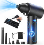 LOXP Electric Air Duster – 150000RPM Powerful Compressed Air Duster with LED Light, 3 Gears, 7500mAh Battery & Fast Charging, Rechargeable Air Blower for Computer, Keyboard, PC, Car, House & Outdoor