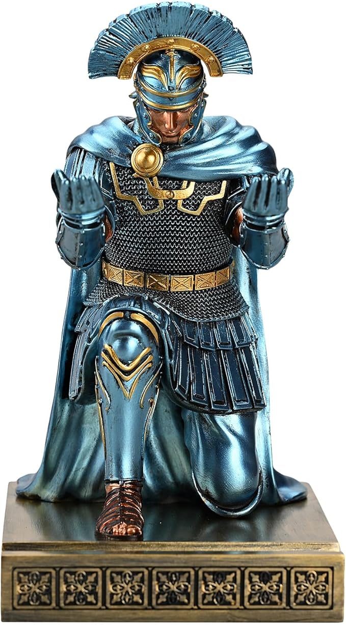HDMbigmi Centurion Cloak Warrior Knight Pen Holder Mobile Phone Stand Desk Organizers and Accessories as Gift for Office and Home (Blue)
