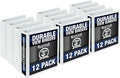 Samsill Durable 3 Inch Binder, Made in The USA, Round Ring Customizable Clear View Binder, Black, 12 Pack