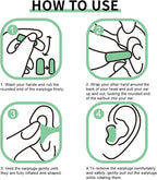 Aoutrow 60 Pairs Soft Foam Ear Plugs, 38dB SNR Slow Rebound Ear Plugs for Sleeping Noise Cancelling, Noise Reduction, Work, Swimming, Shooting, Studying, Green