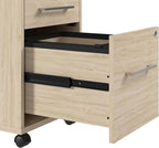 Bush Business Furniture Hustle 72W x 30D Computer Desk and Storage Cabinet with Drawers and Shelves in Natural Elm/White, Modular Office Table for Home and Professional Workspace