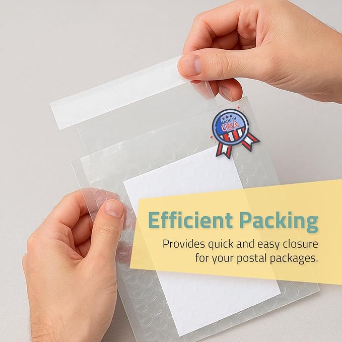 TYCHE Clear Bubble Bags 8 x 15.5 in / 20.32 cm x 39.37 cm Self-Sealing Bubble Mailer, Shipping Bags, Bubble Wrap Pouches, Padded Mailing Envelopes 300 Pack MADE IN USA (8" x 15.5", 300.0, Count)