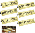 6PCS Reserved Table Signs Set,Reserved Seating Signs for Weddings and Important Events, Table Card Holders,Suitable for Reserving Seating in Restaurant Tables