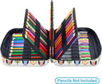 YOUSHARES Colored Pencil Case 220 Slots Pen Case Organizer With Handy Wrap & Zipper, Multilayer Holder for Prismacolor Colored Pencils & Gel Pen (Cartoon Owl)