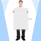 Fuyoooo 25 Sheet Graph Paper Pad 24" x 36" Large Graph 1" and 1/4" Ruled Grid Paper for Engineer Architect Designer Mathematician Draftsmen Sketch House Commercial Building Plan Drafting(White)
