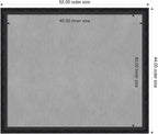 Amanti Art Black Framed Magnetic Board 44x52 Oversize Vision Board for use with Magnets, 100% Metal Sheet to Display Items as Office Decor or for Home Organization in mudroom, Kitchen or Kids Room
