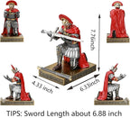 HDMbigmi Centurion Cloak Warrior Knight Pen Holder Mobile Phone Stand Desk Organizers and Accessories as Gift for Office and Home (Silver)