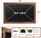 SELEAD 100% Real Wood Frame Magnetic Chalkboard Words Sign - 20" x 30" Rustic Wall Decor Bulletin Chalk Board for Home Kitchen, Business, Restaurant, Farmhouse