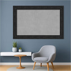 Amanti Art Black Framed Magnetic Board 31x47 Large Vision Board for use with Magnets, 100% Metal Sheet to Display Items as Office Decor or for Home Organization in mudroom, Kitchen or Kids Room