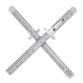 2 Pieces 6 Inch 15 cm Pocket Ruler Flexible Precision Stainless Steel Ruler with Detachable Clips Stainless Steel Pocket Clip Scale Gauge Metric British System