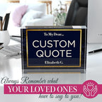 Custom Acrylic Sign Personalized, Custom Desk Name Plate, 18 Styles, (5"x7"), With Gift Box, USA Made by Acryluxe. (Folsom)