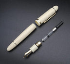 JINHAO X159 Fountain Pen (EF Nib 0.38mm, Ivory White with Gold Clip)