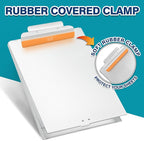 H4D Aluminum Clipboard with Storage, Metal Form Holder, Rubber Covered Clip Protects Paper and No Indentations Left, Letter Size