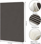 feela 36 Pack Soft Cover Journal Bulk, Lined Blank Travel Journal for Women Men Writing, Notebooks College Ruled for Work, Note Taking Notebook School Business Supplies, 8.2” x 5.5”, A5, Gray