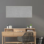 Amanti Art Silver Framed Magnetic Board 22x50 Oversize Vision Board for use with Magnets, 100% Metal Sheet to Display Items as Office Decor or for Home Organization in mudroom, Kitchen or Kids Room
