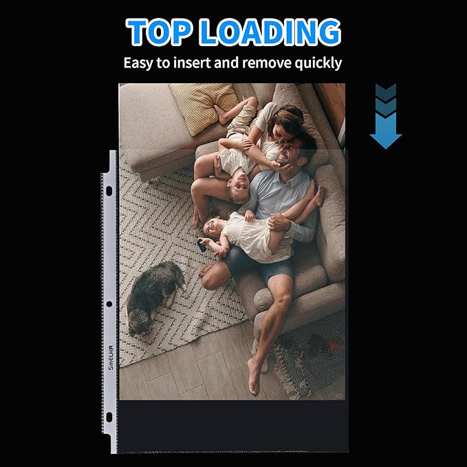 Sheet Protectors 600 Page,Page Protector 8.5" x 11" ，Upgraded Thick Material,for 3 Ring Binder, Top Loading Paper Protector with Reinforced Holes,Holds Multiple Sheets