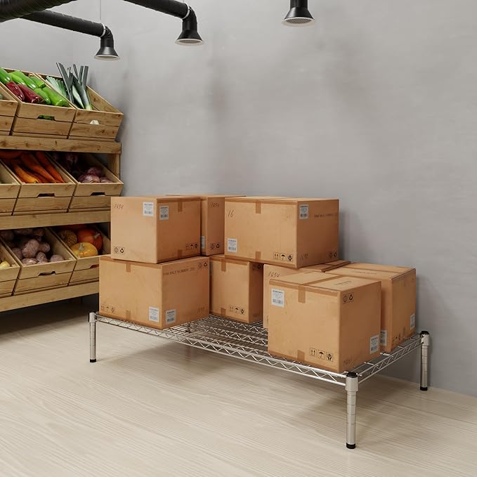 Regal Altair 24" Deep x 48" Wide x 8" Height Wire Shelving Kit | 1-Tier | NSF Commercial Storage Rack Unit
