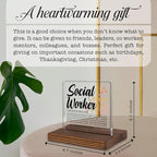 Social Worker Gifts, Thank You Desk Sign for Case Managers and Mental Health Advocates, Inspirational Recognition Plaque for Social Work Professionals PA049